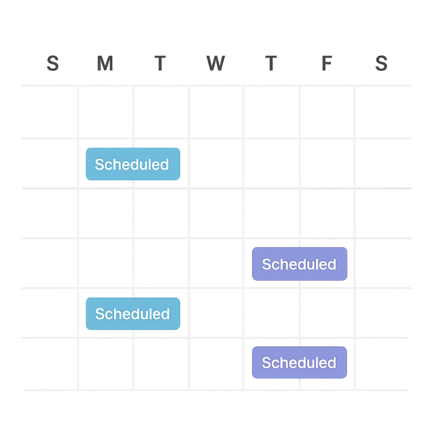 Content Schedule Calendar